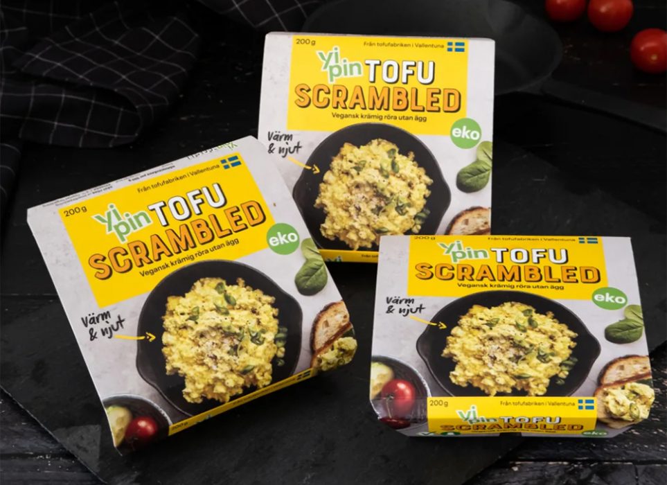 Yi Pin saluför egentillverkad tofu i flera former och senaste nytt är Tofu scrambled som ska likna äggröra.