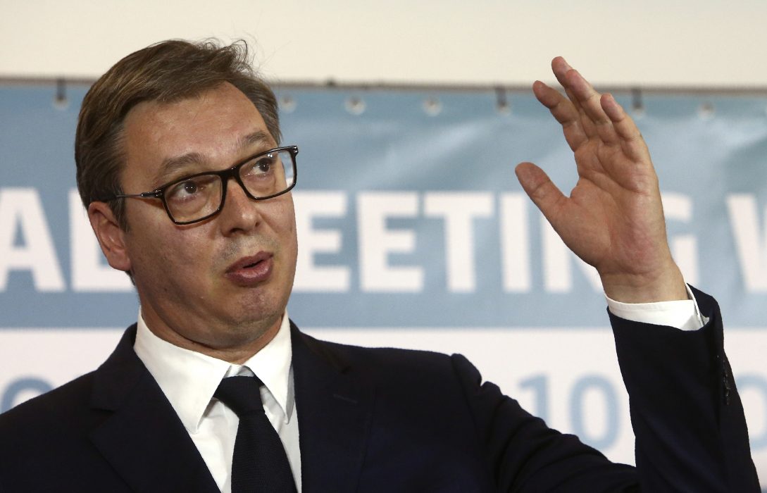Uppmärksamheten kring agentvideon väcks knappt två veckor innan Serbiens premiärminister Aleksandar Vucic (bilden) besöker Moskva.