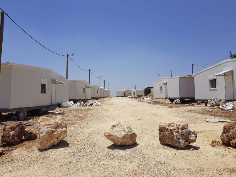 En ny israelisk bosättning, Neve Achi, på Västbanken.