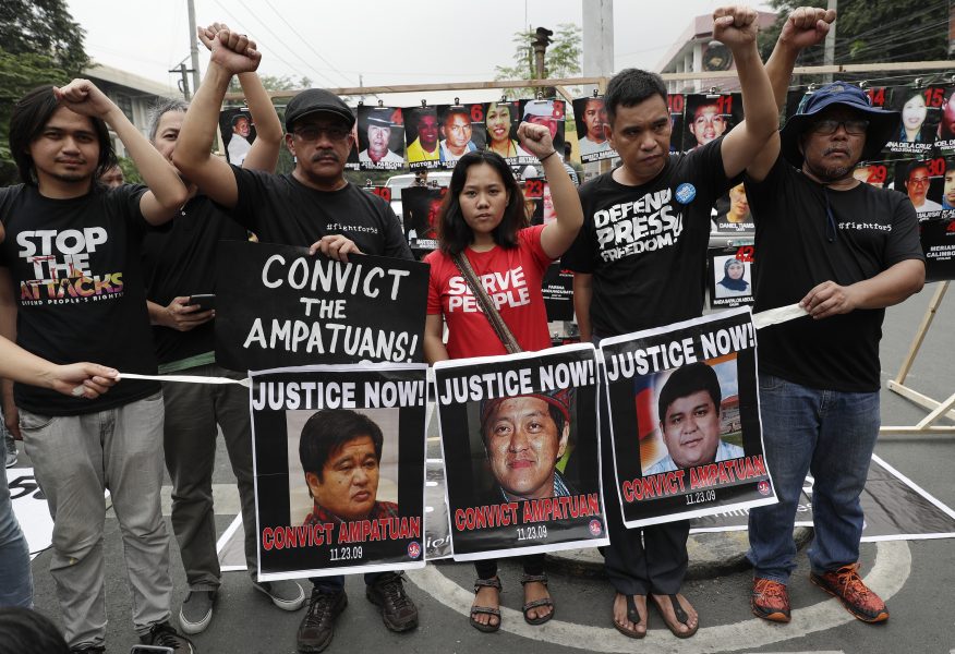 En manifestation den 23 november i år som uppmärksammar årsdagen av massakern i Maguindanao.