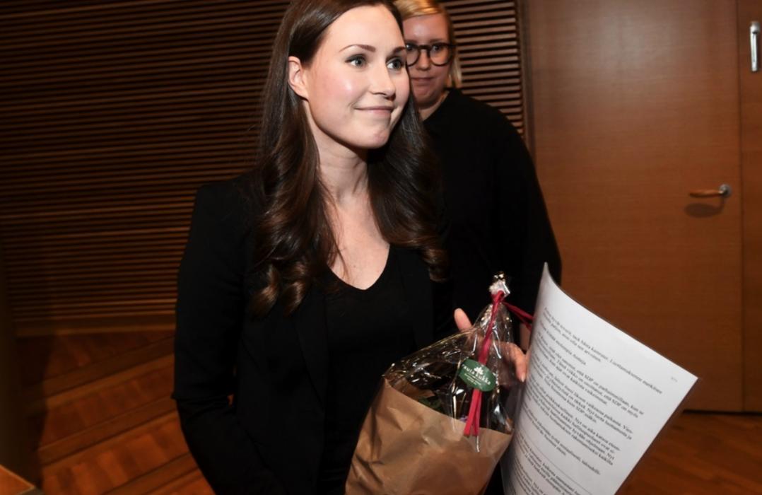 Sanna Marin efter att ha blivit klar som SDP:s statsministerkandidat i söndags.