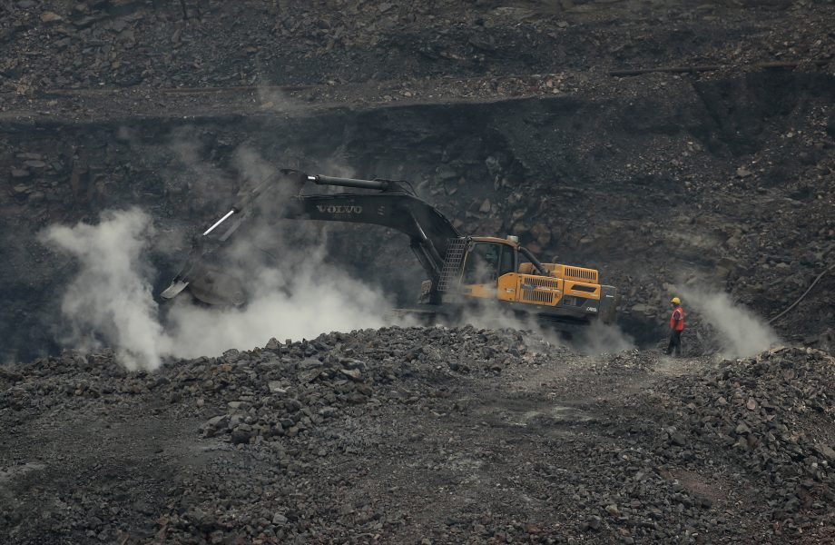 En öppen kolgruva i Indien.