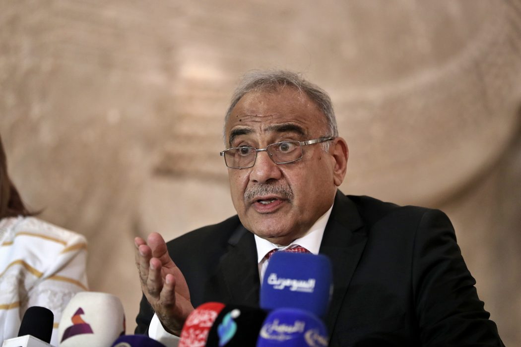 Iraks premiärminister Adil Abd al-Mahdi.