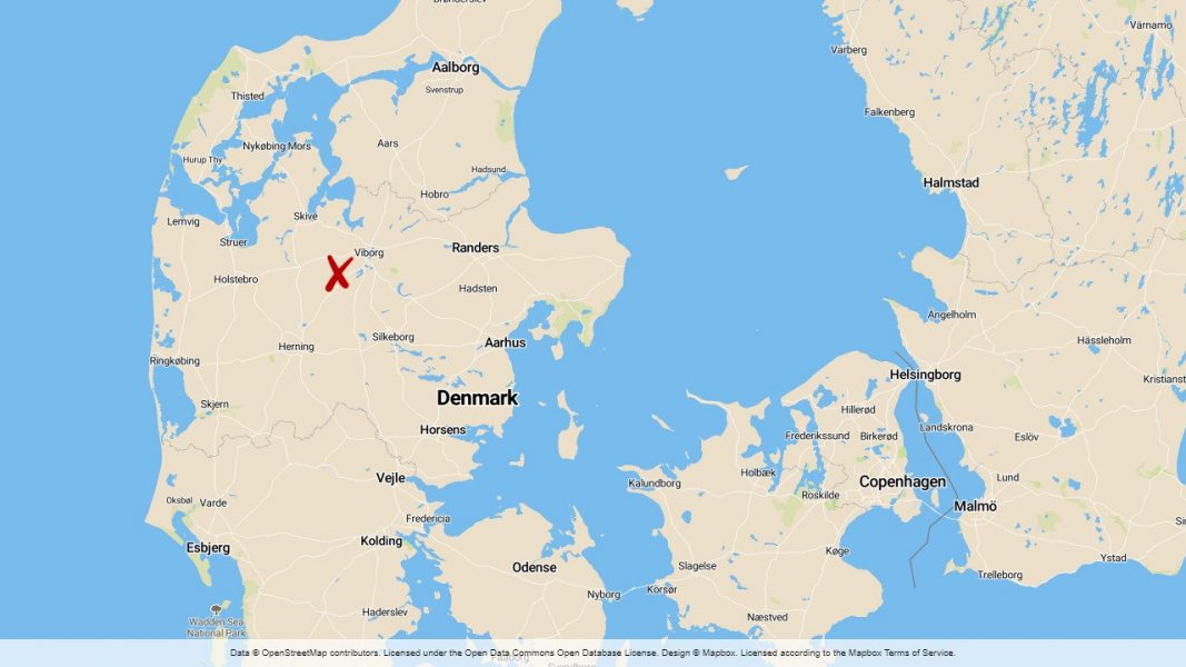 Olyckan inträffade i närheten av Finderup, strax söder om Viborg.