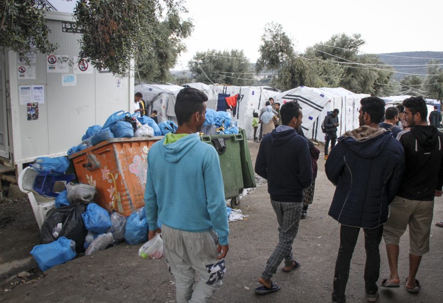 Flyktinglägret Moria på den grekiska ön Lesbos.