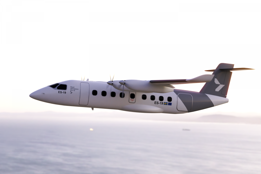 Svenska Heart aerospaces passagerarplan tar 19 personer och har en räckvidd på 400 kilometer.