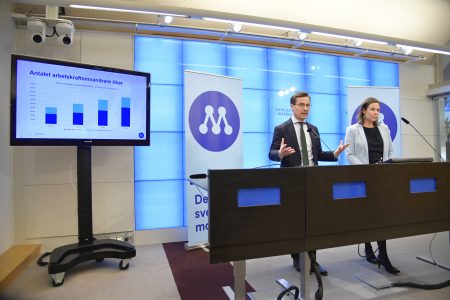 Pressträff med Ulf Kristersson (M) och Maria Malmer Stenergard