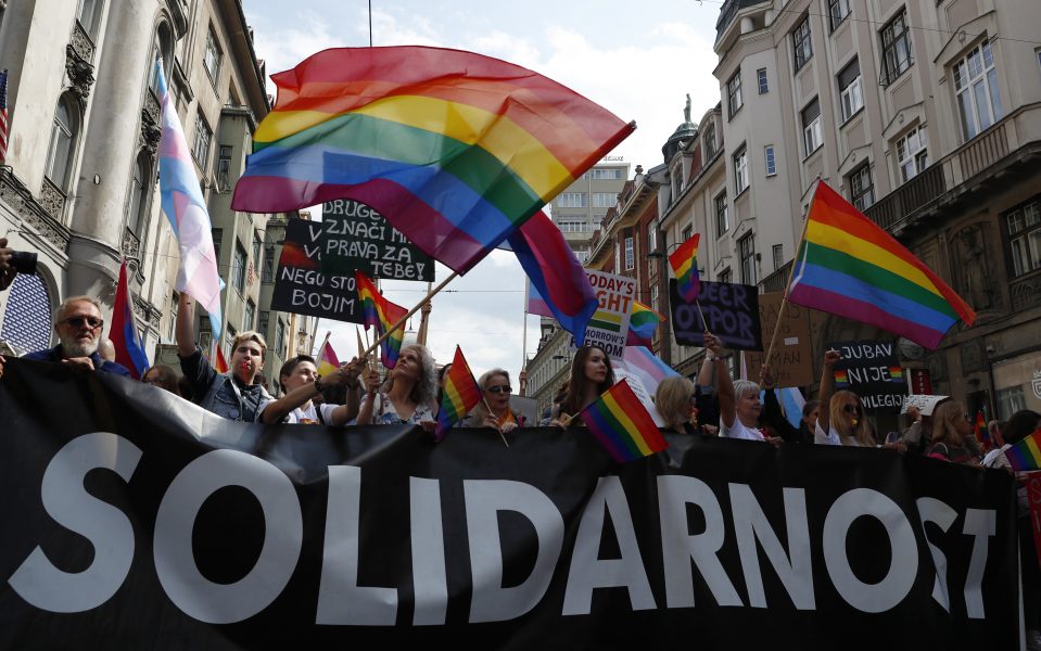 Historisk första pridefestival i Sarajevo i september i fjol.