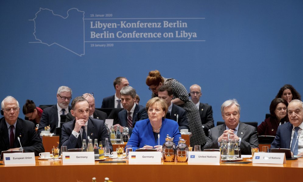 Konferens om situationen i Libyen den 19 januari i år.