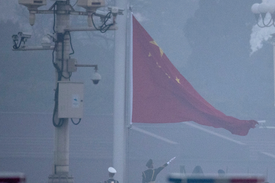 Smog i Kinas huvudstad Peking i början av mars.