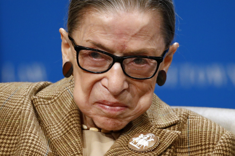 HD-domaren Ruth Bader Ginsburg håller ett anförande i Washington DC i USA , i februari.