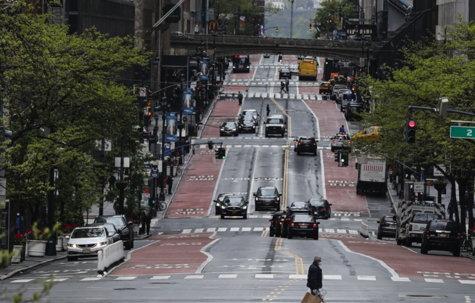 Gatorna ekar närapå tomma i den hårt coronadrabbade staden New York.