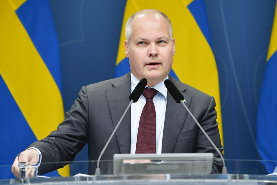 Justitie- och migrationsminister Morgan Johansson (S) presenterar åtgärder mot fusk med coronastöd.