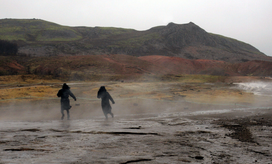 Turister på Island.