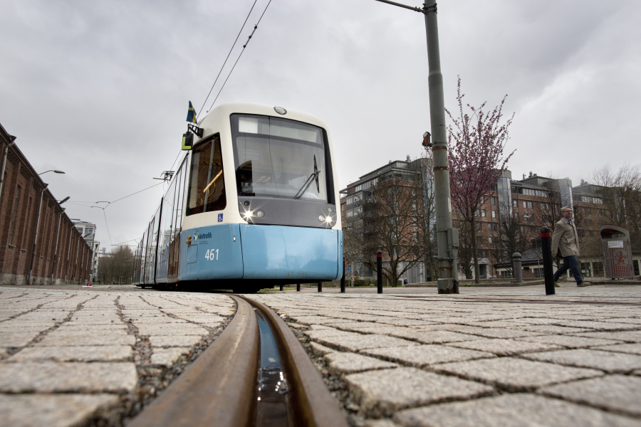 All spårvagnstrafik i Göteborgs skyddsstoppas.