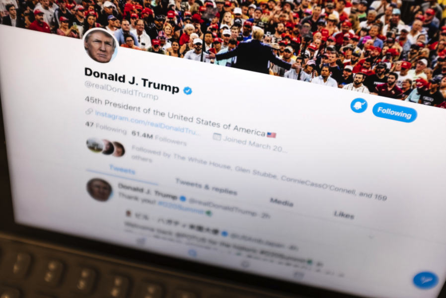 USA:s president Donald Trumps Twittersida.