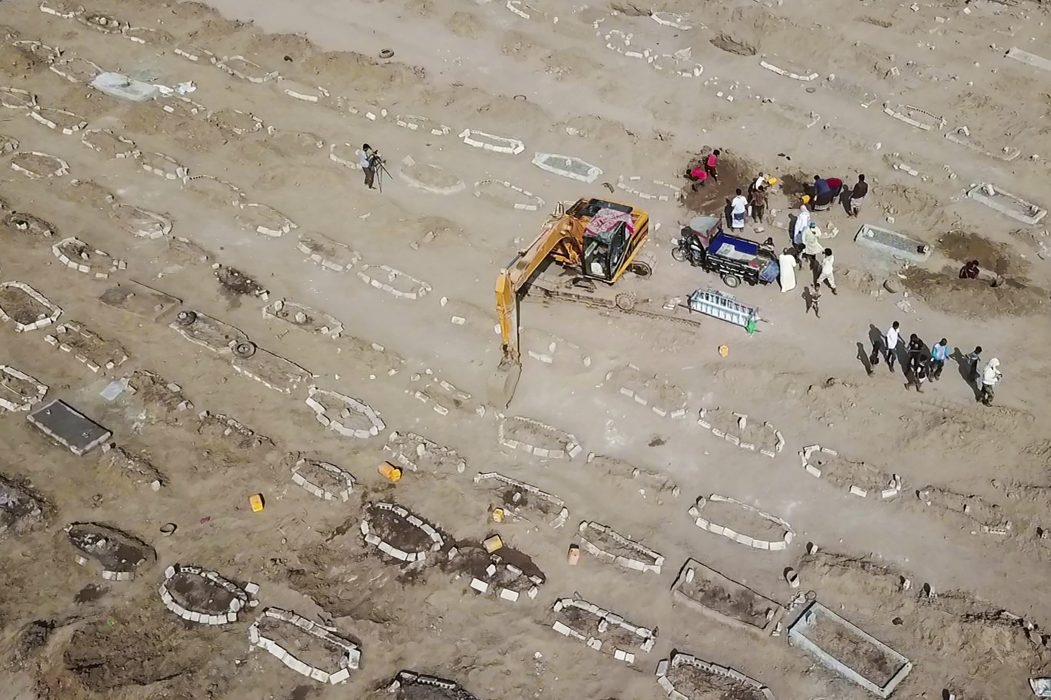 Gravplats utanför staden Aden i södra Jemen.