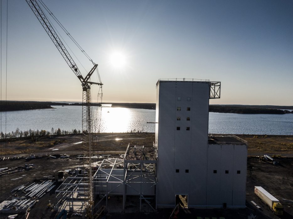En av Hybritprojektets pilotanläggningar byggs just nu i Luleå.