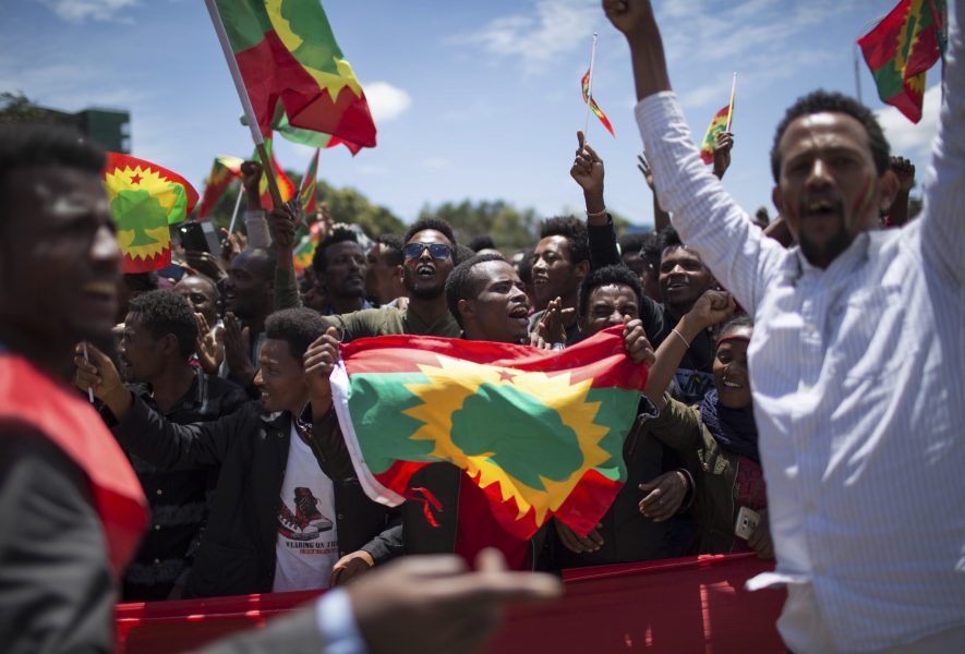 2018 välkomnades ledare för den en gång förbjudna Oromo liberation front (OLF).