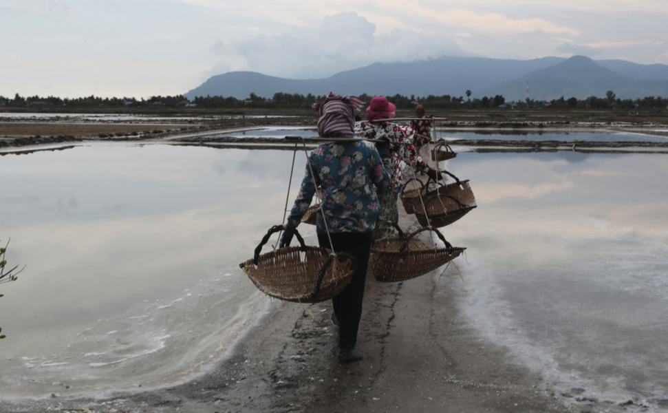 Våtmarkerna söder om Phnom Pehn ger levebröd åt fler än 1 000 familjer som lever, fiskar och brukar mark i området.