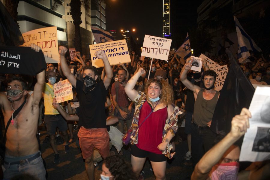 Demonstrationerna mot regeringen fortsätter i Israel .