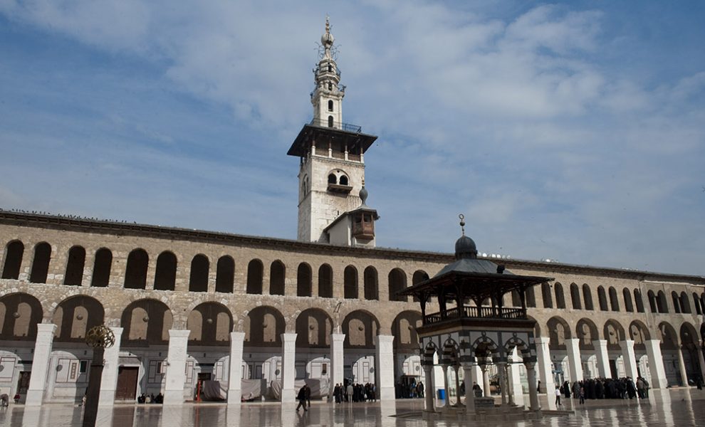 Umayyadmoskén, också känd somn Al-Walids stora moské, i Syriens huvudstad Damaskus.