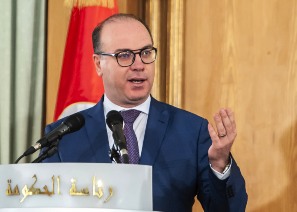 Tunisiens premiärminister Elyes Fakhfakh lämnar in sin avskedsansökan efter fem månader på posten.