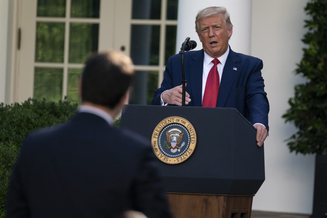 Presidenten tog bara en handfull frågor efter det långa talet i Vita huset i går.