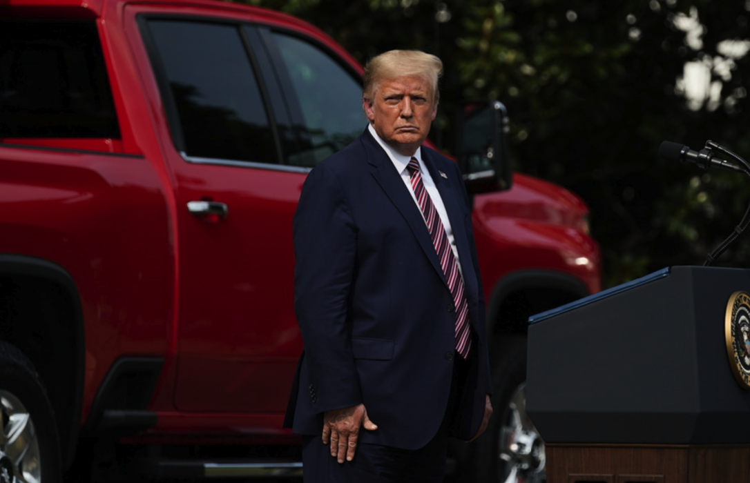 USA:s president Donald Trump, bild från i torsdags.