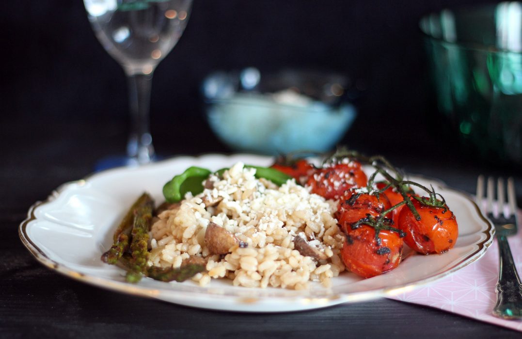 Risotto är en riktig restaurangklassiker men den är sällan vegansk.