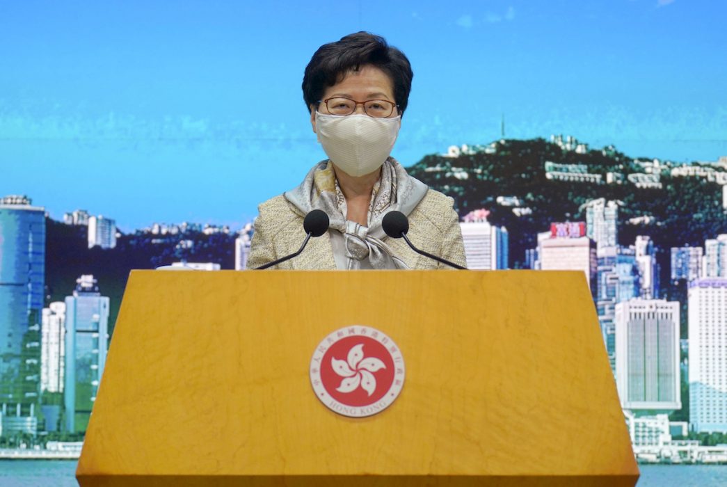 Hongkongs ledare Carrie Lam.
