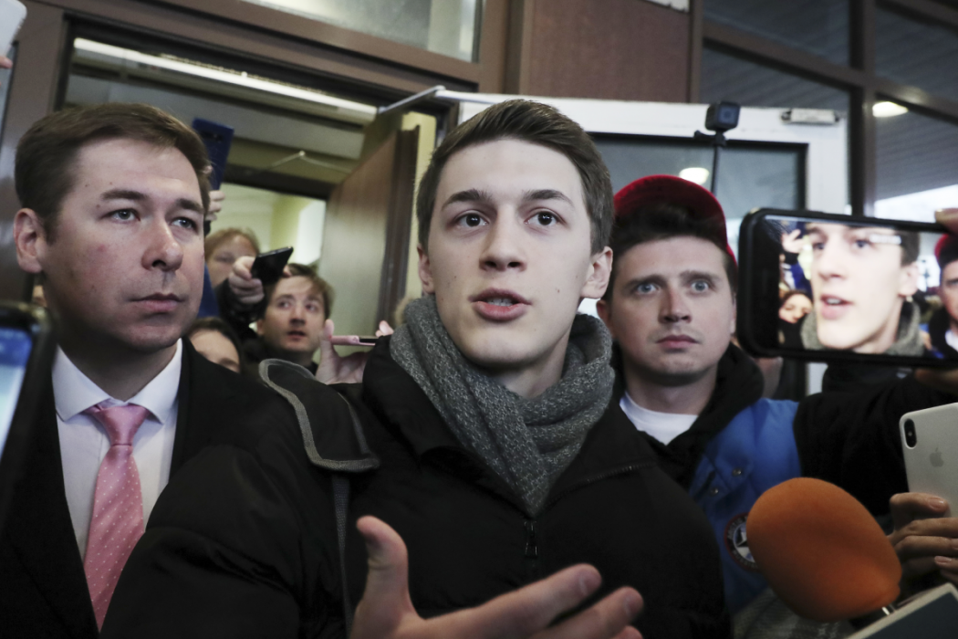 Journalisten och regimkritikern Jegor Zjukov i Moskva.