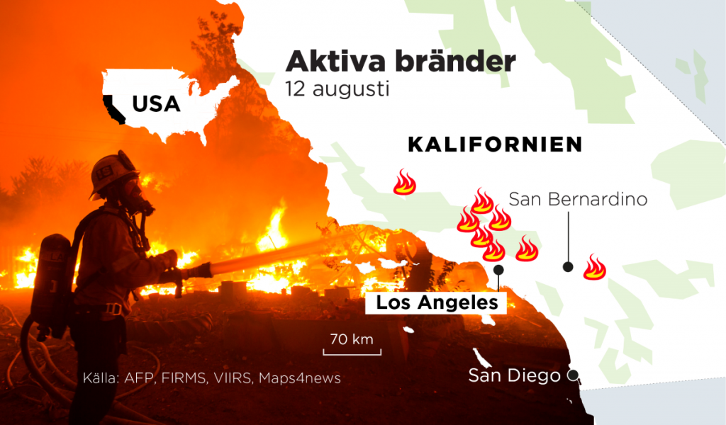 Klimatförändringar är en av anledningarna till Kaliforniens bränder.