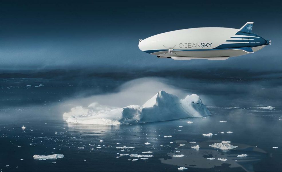Luftskeppet Airlander 10 ska börja trafikera rutten Svalbard–Nordpolen år 2023 eller 2024, om svenska företaget Oceanskys planer går i lås.