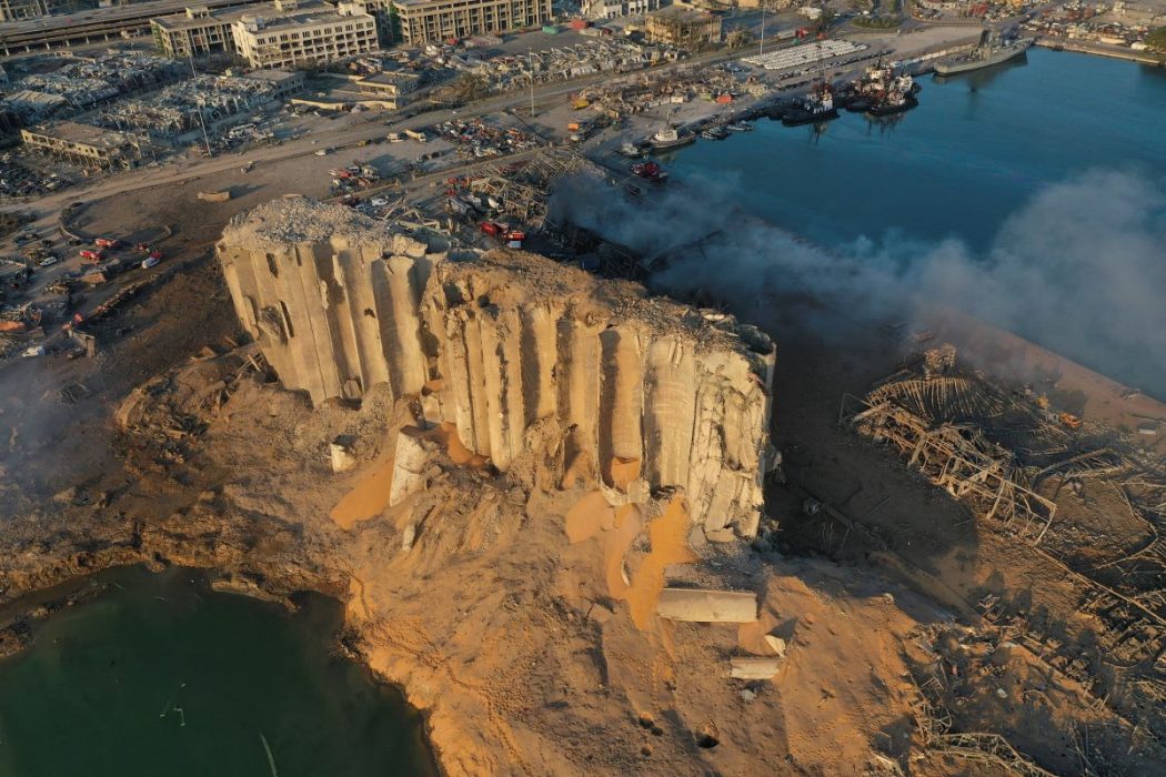 Silon som förstördes vid explosionen i Beirut uppges ha innehållit cirka 15 000 ton sädeslag.