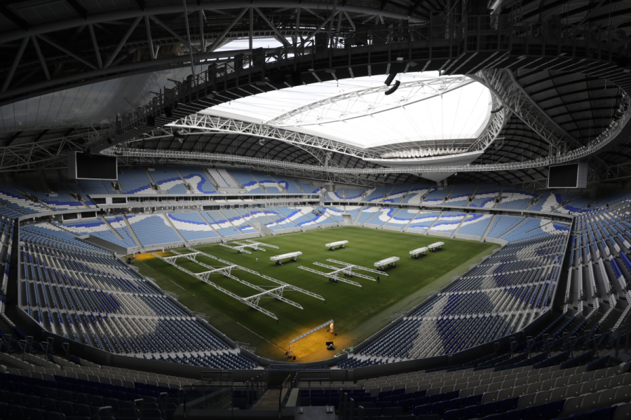 En av arenorna för fotbolls-VM i Qatar 2022.