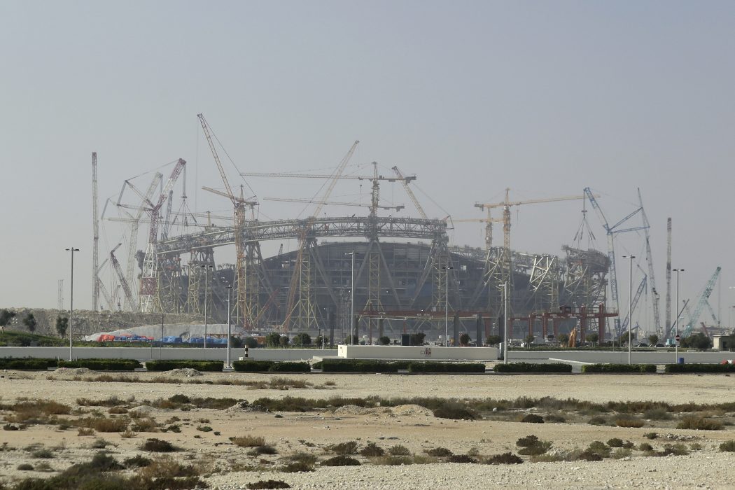 Lusail Stadium i Qatar, en av alla arenor som byggs inför fotbolls-VM 2022.