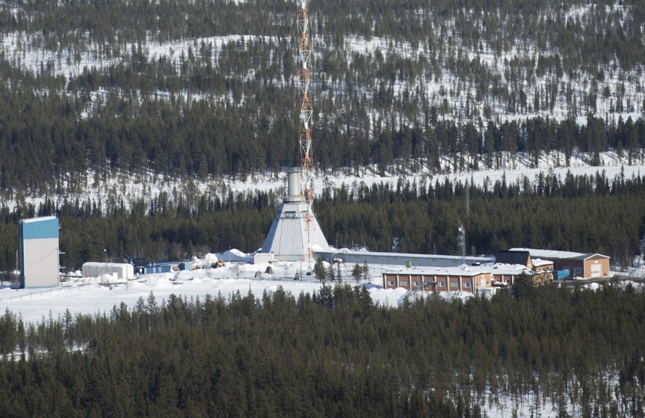 Esrange utanför Kiruna, Sveriges enda rymdbas.
