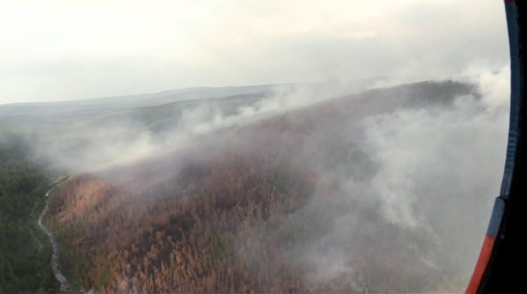 Brand i Boguchansky-distriktet i östra Ryssland 2019.