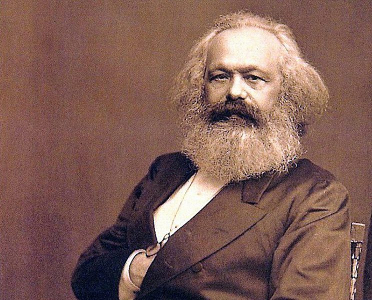Karl Marx, den socialistiska vänsterns stora förebild.