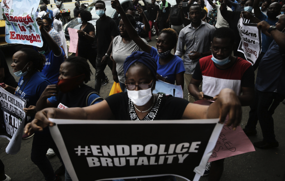 Demonstranter i Lagos.