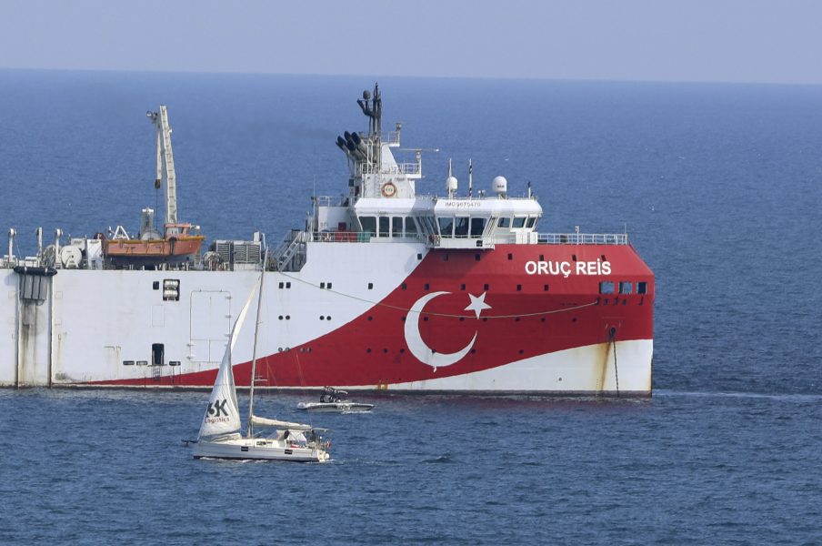 Det turkiska forskningsfartyget Oruc Reis har stått i centrum för Greklands och Cyperns irritation mot turkiskt letande efter olja och gas i östra Medelhavet.