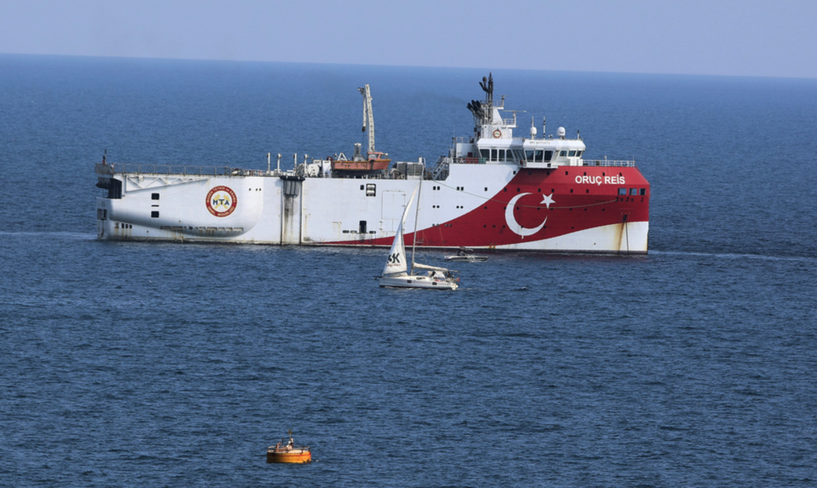 Det turkiska forskningsfartyget Oruç Reis, här på en bild från september.