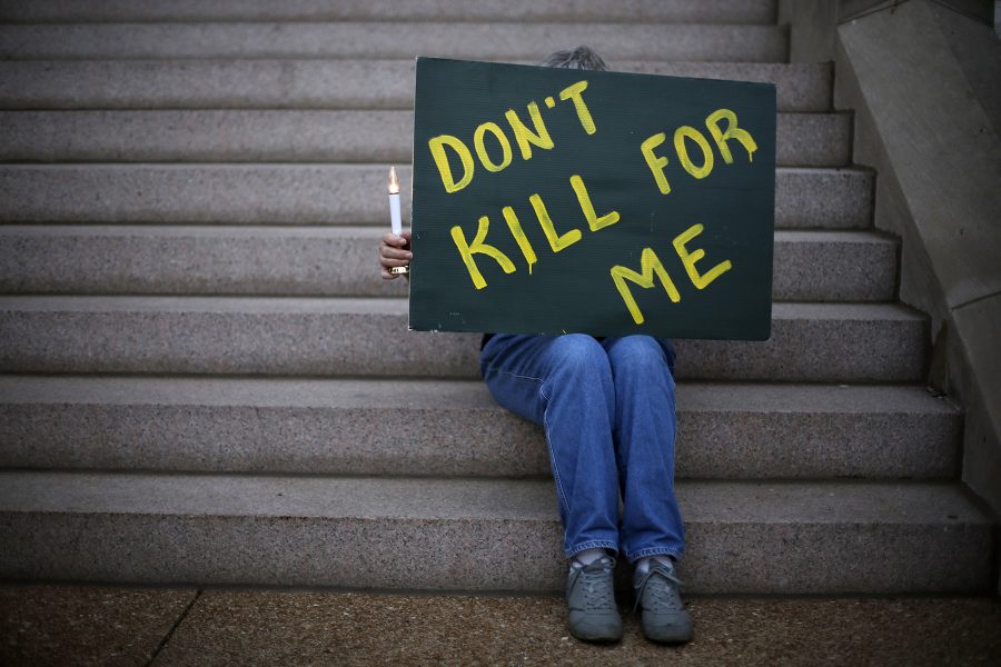 Protest mot dödsstraff i USA.