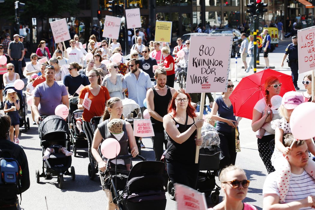 Barnvagnsmarschen mot mödradödlighet fortsätter denna vecka.