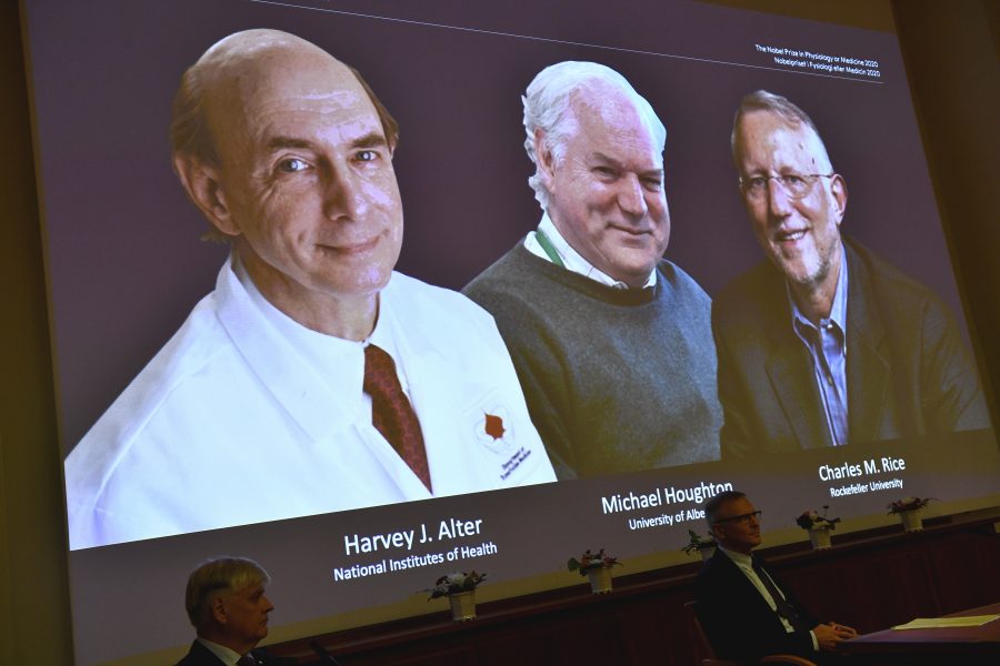 Harvey J Alter, Michael Houghton och Charles M Rice tilldelas årets Nobelpris i fysiologi eller medicin.