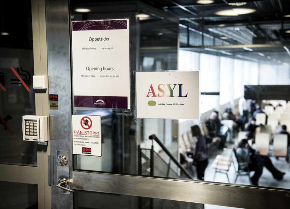 Asylprocess på Migrationsverket i Solna.