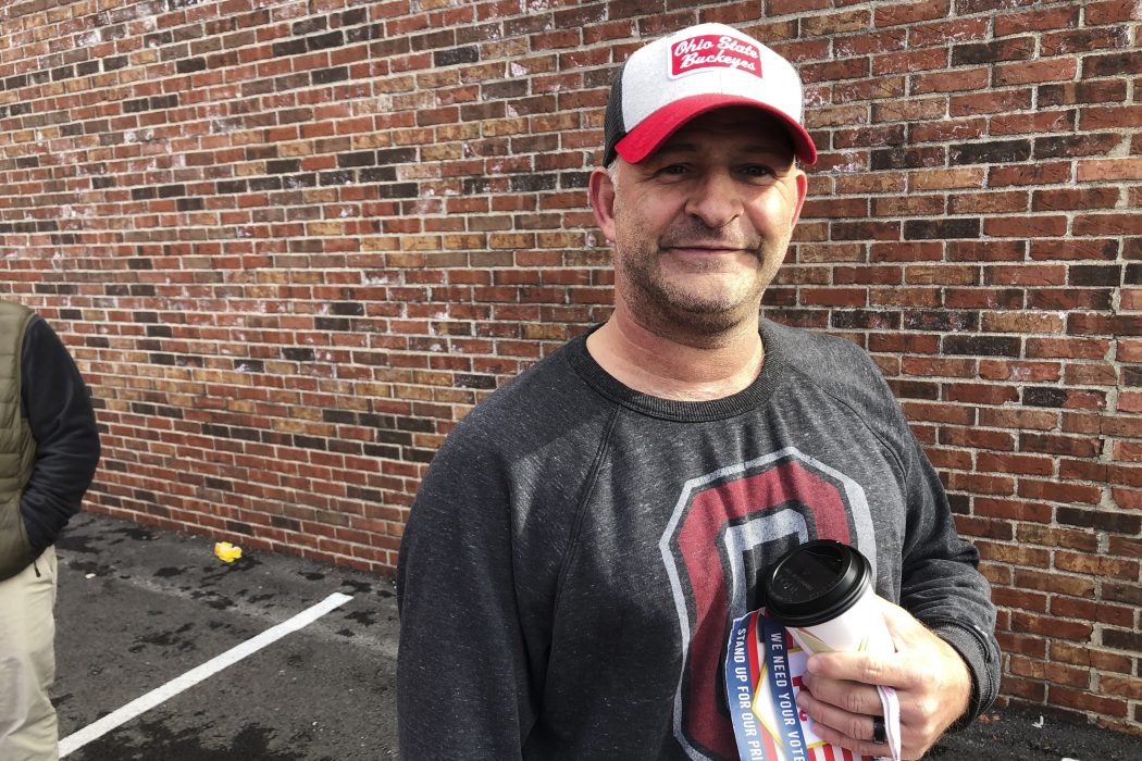Jason Baker, en väljare i Columbus, Ohio, röstade för Donald Trump 2016 och lade sin röst på honom i år.