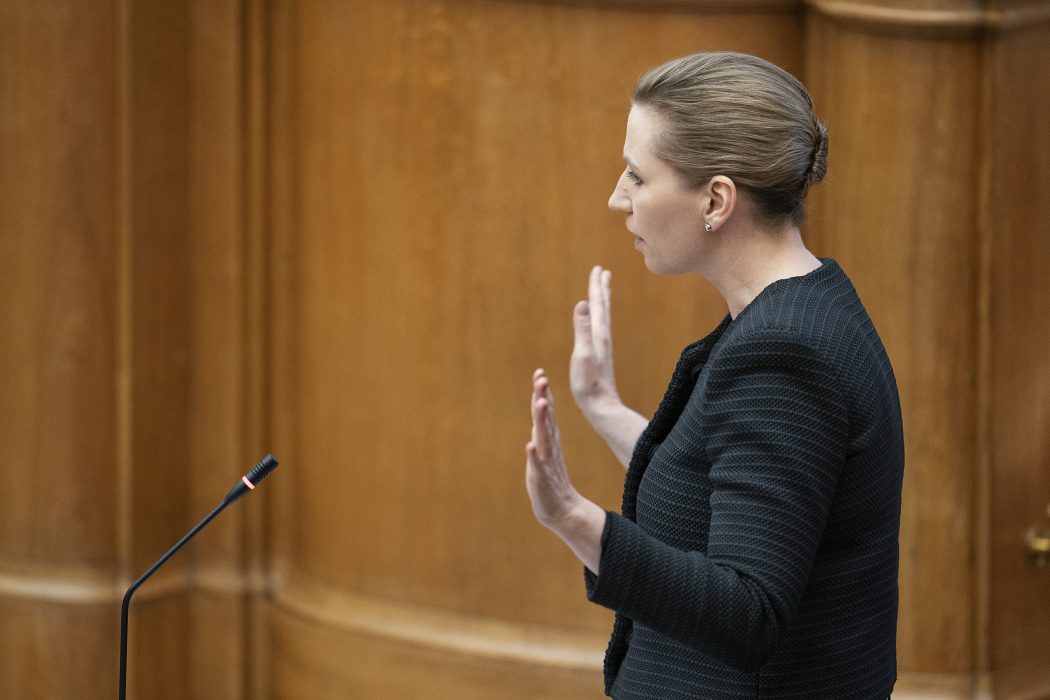 Mette Frederiksen i folketinget.