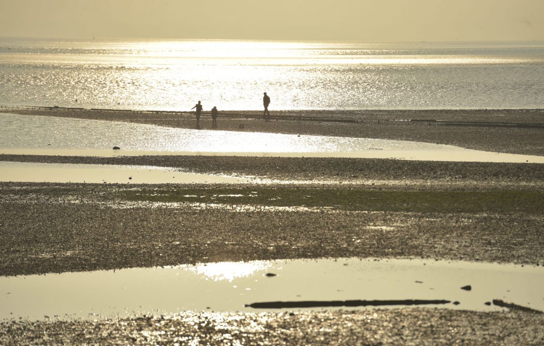 En strand i Southend, England.